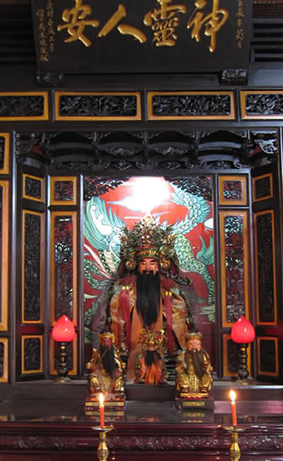 汐止濟德宮石柱廟景-右龕-霞海城隍