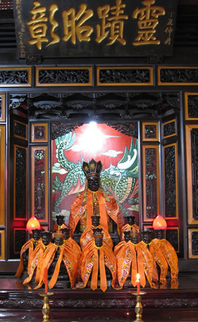 汐止濟德宮石柱廟景-左龕-清水祖師爺